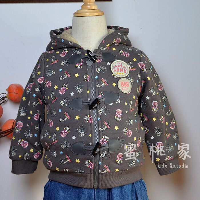 品牌男女童装冬季绒里女童小童棉棉袄/棉服
