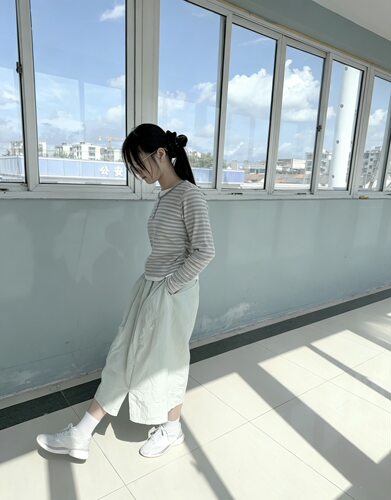 sp假两件条纹T(小短款，姐姐穿160,妹妹130，保真!)无补～