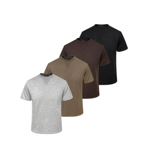 正肩半袖 s45纯色含6%羊毛开襟短袖 t恤休闲百搭款