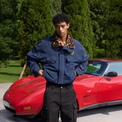 s45三防立领重磅美式复古座山雕夹克豹纹外套【下单请去老链接】