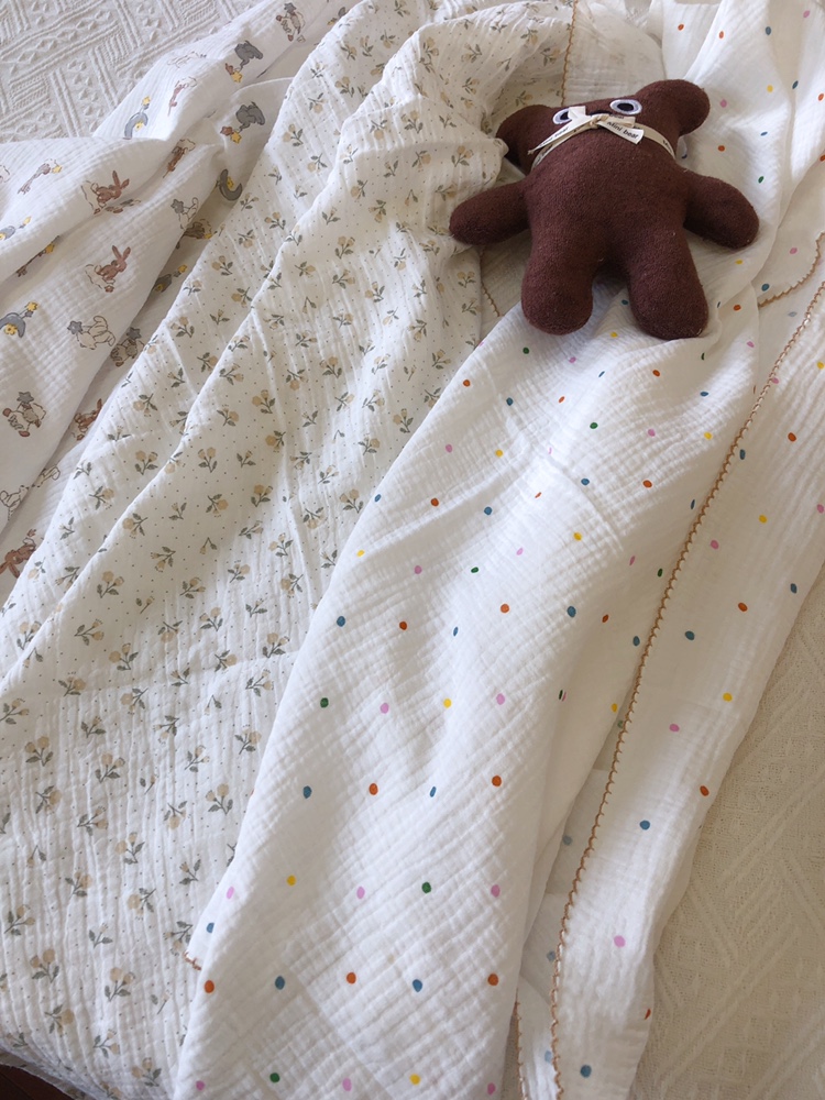 婴儿产房包巾新生宝宝纯棉云感纱布包单儿童洗澡浴巾包被盖毯薄款