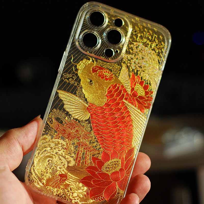 iphone17promax软壳金丝锦鲤龙门