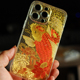 适用苹果17promax金丝手机壳锦鲤跃龙门新款 iphone16pro苹果14好运15发财12plus手工奢华11国风升学送长辈