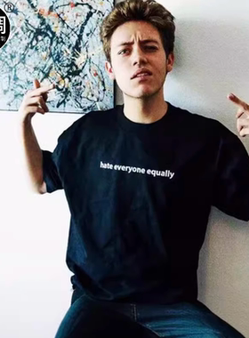 hate everyone equally美剧无耻之徒shameless卡尔卡神短袖t恤棉