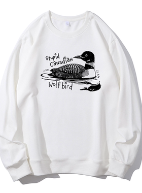 wolf bird stupid Canadian 潮hudsonwilliam巅峰对决卫衣帽衫