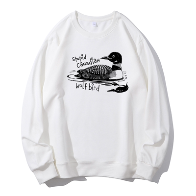 wolf bird stupid Canadian 潮hudsonwilliam巅峰对决卫衣帽衫