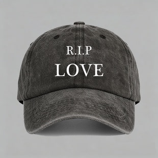 RIP LOVE悼念爱情失恋字母英文印花欧美青春棒球帽鸭舌帽子