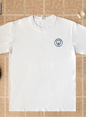 Manchester City 曼彻斯特城足球俱乐部英超曼城上衣服纯棉短袖T
