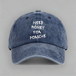 need money for porche 趣味保时捷梦想座驾字母防晒棒球鸭舌帽子