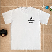 club讨厌周一星期一俱乐部趣味职场文字打工人短袖 hate monday