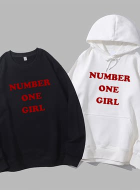 number one girl朴彩英rose字母辣妹趣味个性衣服圆领卫衣帽衫