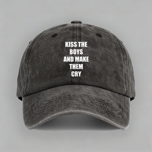 and boys make them 趣味搞笑字母棒球鸭舌帽子防晒 kiss cry the