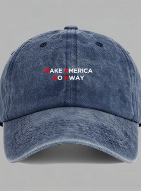 make America go away 格陵兰岛创意MAGA英语反美印字棉棒球帽子