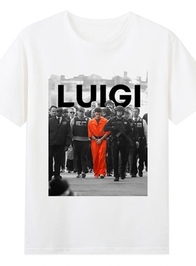 Luigi Mangione橙色超人美国纽约照片路易吉曼吉奥内枪手T恤衣服