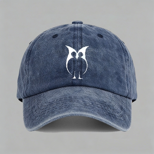 猫头鹰鲁迅先生经典美术设计迅哥怀旧纪念印花纯棉棒球帽鸭舌帽子