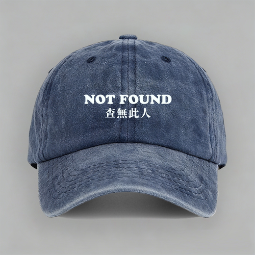 not found 查无此人纯棉男女款有趣搞笑字母棒球帽鸭舌帽子防晒