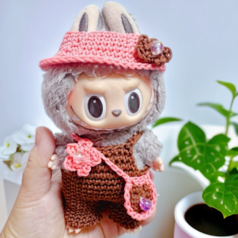 柚子手作Labubu一代三代公仔衣服17cm搪胶脸拉布布娃衣换装着替