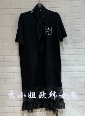 欧洲站2026夏新款时尚百搭显瘦圆领丝巾短袖T恤女潮上衣3097