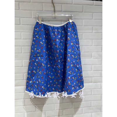 欧洲站2026春PH23时尚百搭高腰显瘦碎花半身裙女中长款A字裙68156