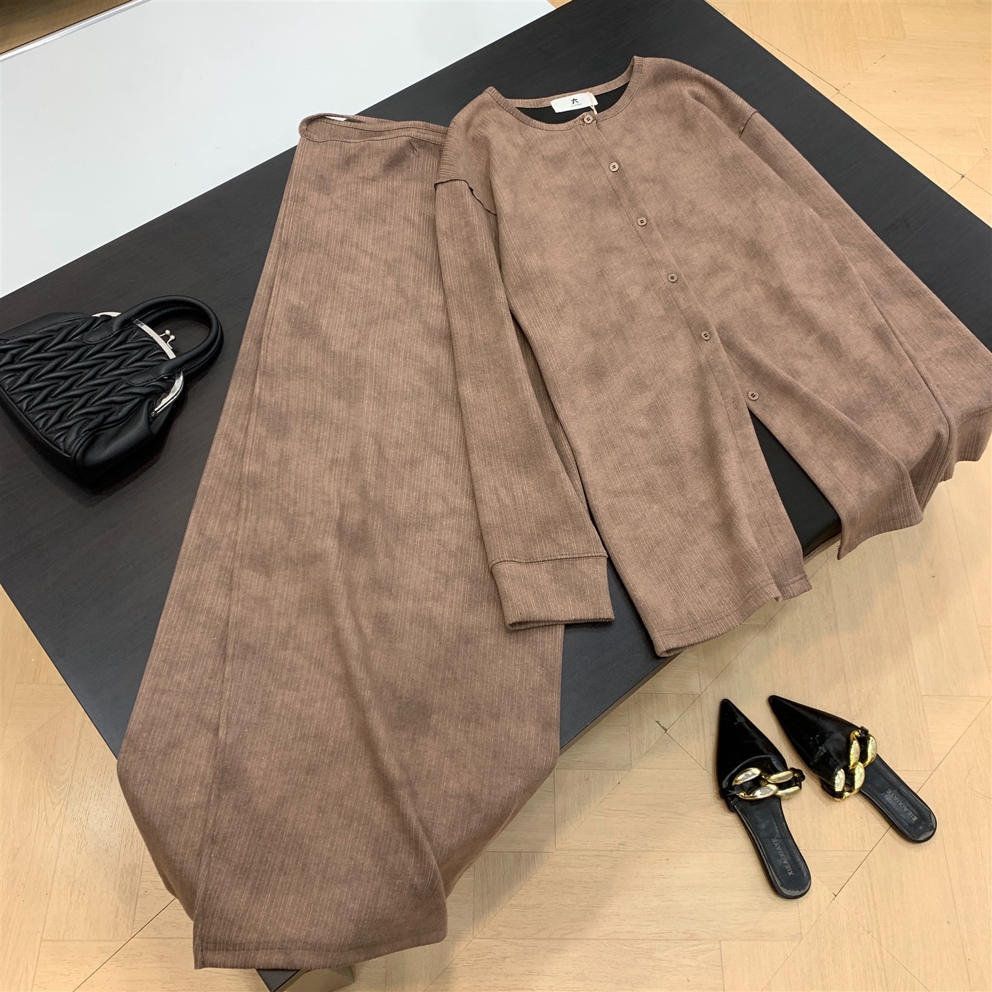 套装 时尚小众百搭休闲风衬衫一片式新款复古半身裙J#12