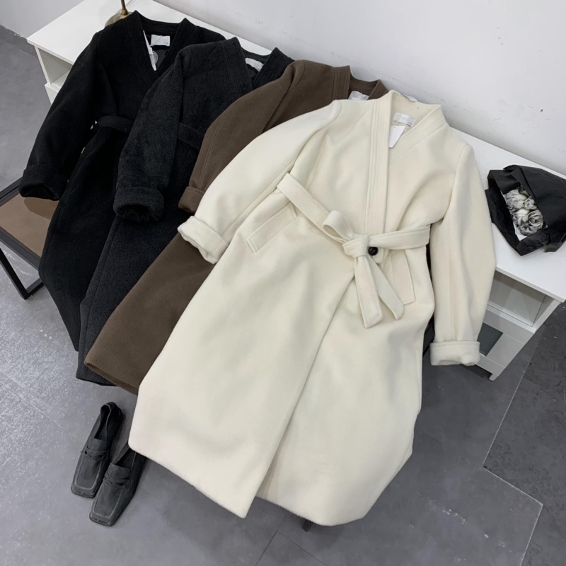 羽绒 韩版春季新款显瘦中长款大衣外套女 A#17