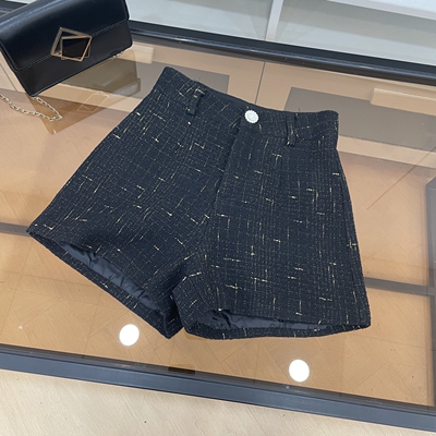 格纹休闲短裤女秋冬新款宽松休闲高腰显瘦辣妹风短裤A#13