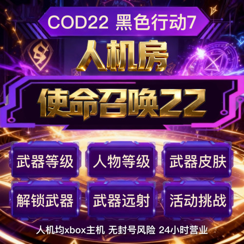使命召唤COD22黑色行动bo7人机房 武器 人物等级 迷彩刷枪房 代肝