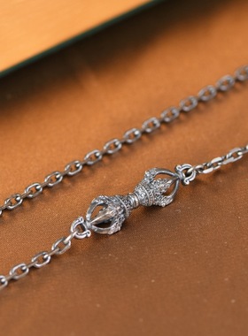 纯银项链男士复古小众设计女链子