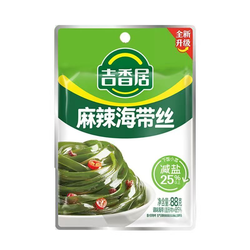 吉香居麻辣海带丝88克袋装开袋即食酸辣咸菜下饭菜佐粥拌面小菜