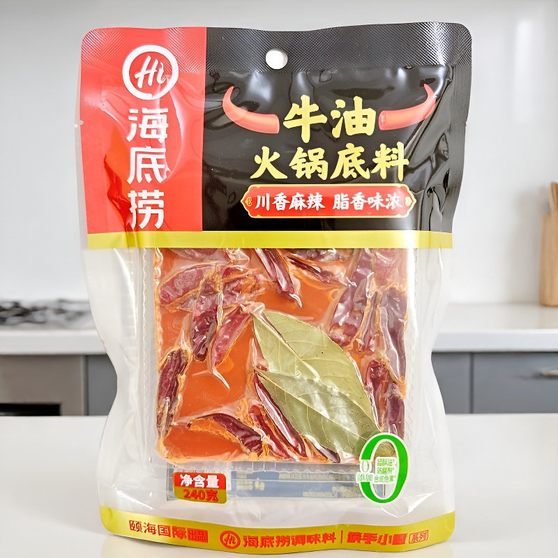 海底捞牛油火锅底料240克袋装家用浓香红油锅底麻辣烫川菜底料
