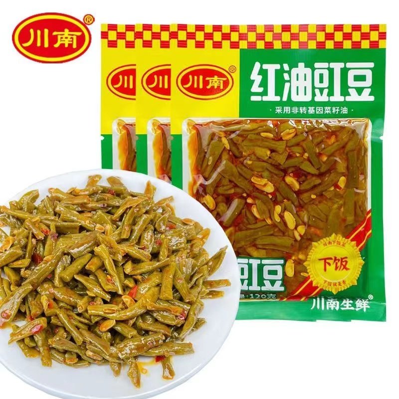 川南红油豇豆103g袋装开味爽口下饭菜四川特产咸菜泡菜酱腌菜即食