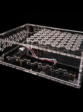 MATX主板FLEX小1U电源全透明亚克力有机玻璃水晶个性DIY电脑机箱