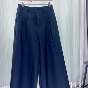 中高腰显瘦专柜正品 女裤 通勤 阔腿裤 万之冠2025秋冬853B827时尚