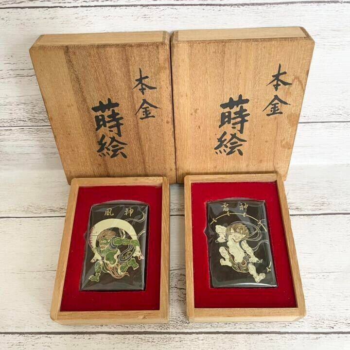 代购zippo芝宝日本雷神风神乳胶漆莳绘打火机男士收藏