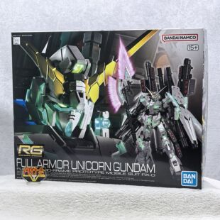 有货 万代 RG FA 全装独角兽高达 全武装 绿骨架 觉醒 拼装模型