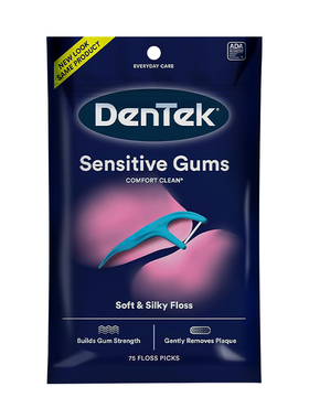 超细德泰克美国进口牙线棒好用方便清洁卫生牙缝间缝原装牙線扁线