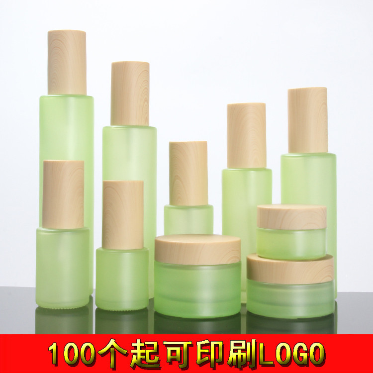 化妆品纯露爽肤水膏霜瓶乳美容院瓶喷雾瓶 细雾按压瓶仿木纹盖子