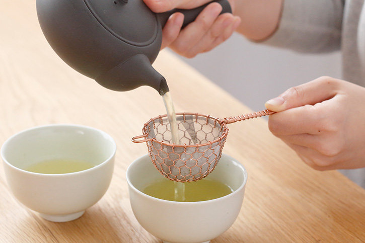 进口京都高台寺职人铜制带柄茶滤