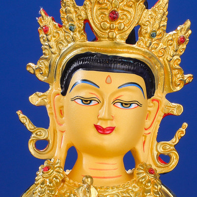 金刚萨埵佛像精工黄铜西藏佛具神佛像摆件 仿尼泊尔全鎏金7寸10寸