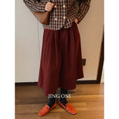 灯芯绒A字裙子女高腰2024年秋冬季 宽松显瘦韩版 新款 半身裙中长款