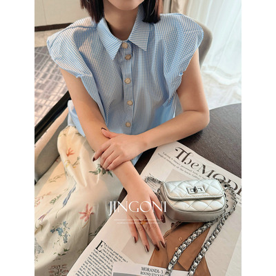 【3月27号 20:00新品上架】飞飞袖格子衬衫