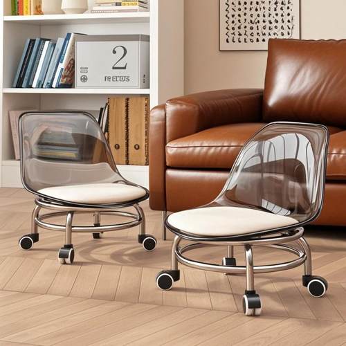 亚克力万向轮小凳子滑轮矮凳