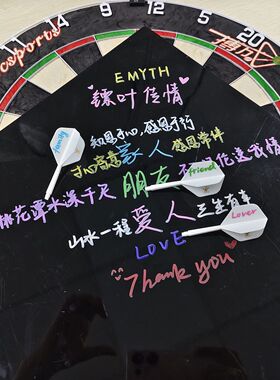 镖叶传情 EMYTH 极光可书写飞镖尾翼 专业比赛飞镖耐用 连体尾翼