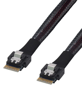 SLIMSAS SFF8654 4i转 SLIMSAS SFF8654 4i 12G 24G 连接线 38P