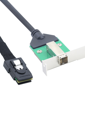 12G Mini SAS HD SFF-8644母带挡板转SFF-8087服务器高速转换线