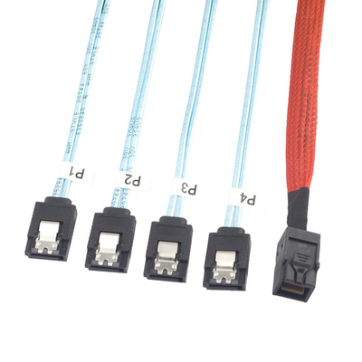 SFF-8643转4SATA服务器转接线