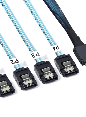 OCuLink PCI-Express SAS SFF-8611 4i转4X SATA服务器高速转换线
