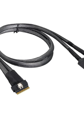 MINI SlimSAS SFF-8654 8i 4.0转2X SAS HD 8643服务器机内连接线