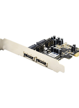 PCI-E 2口SATA 2口ESATA RAID 阵列卡 台式硬盘扩展卡 Sil3132