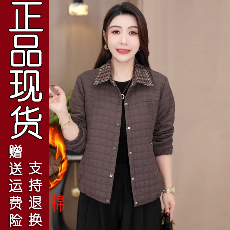 原版翻领加绒短外套女